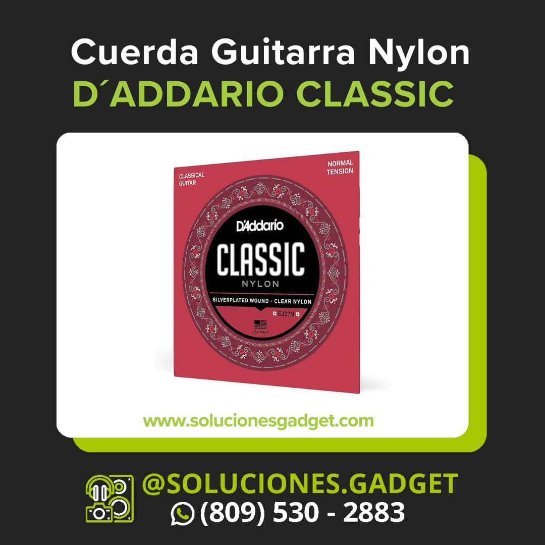 D'Addario EJ27N Cuerdas de Nylon para Guitarra Clásica
