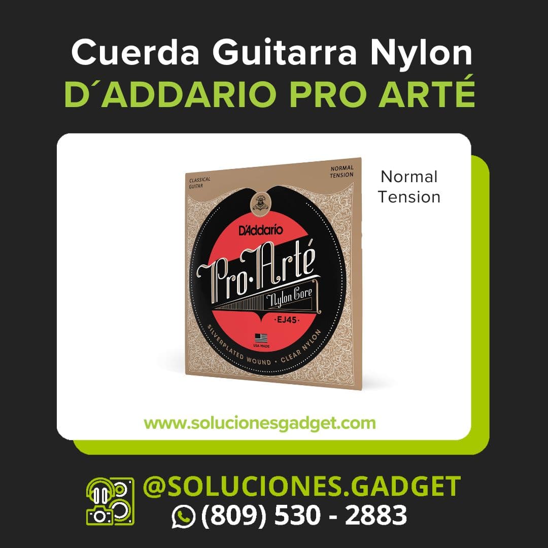 D'Addario EJ45 Pro-Arté — Cuerdas de Nylon Tensión Normal para Guitarra Clásica