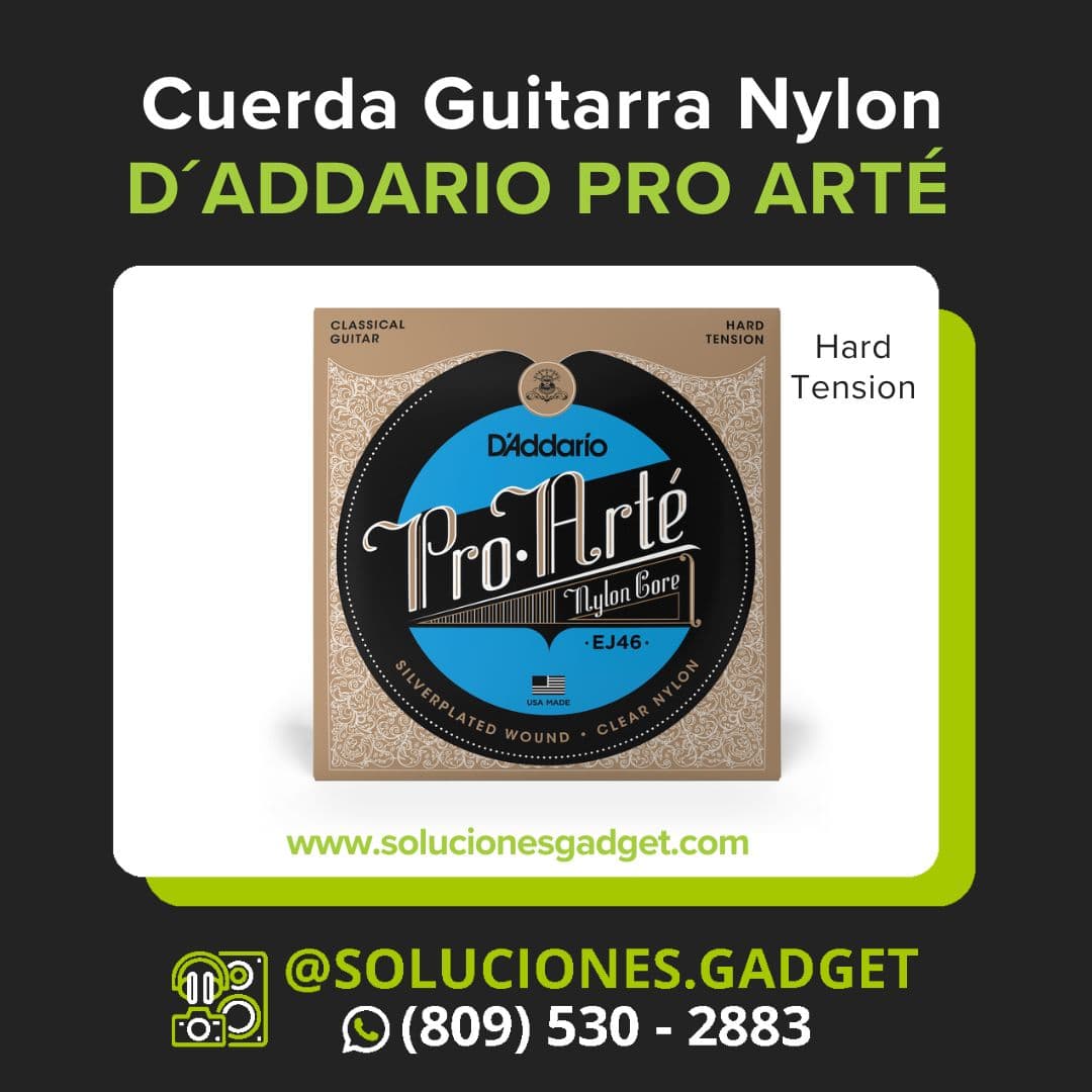 D'Addario EJ46 Pro-Arté — Cuerdas de Nylon Tensión Alta para Guitarra Clásica