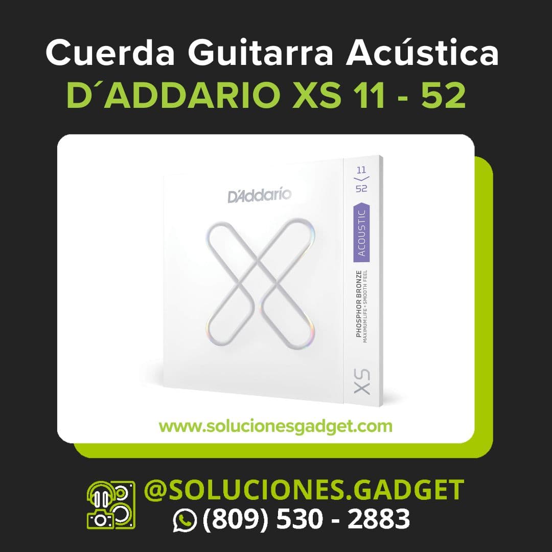 D'Addario XS Phosphor Bronze — Cuerdas Recubiertas Light para Guitarra Acústica