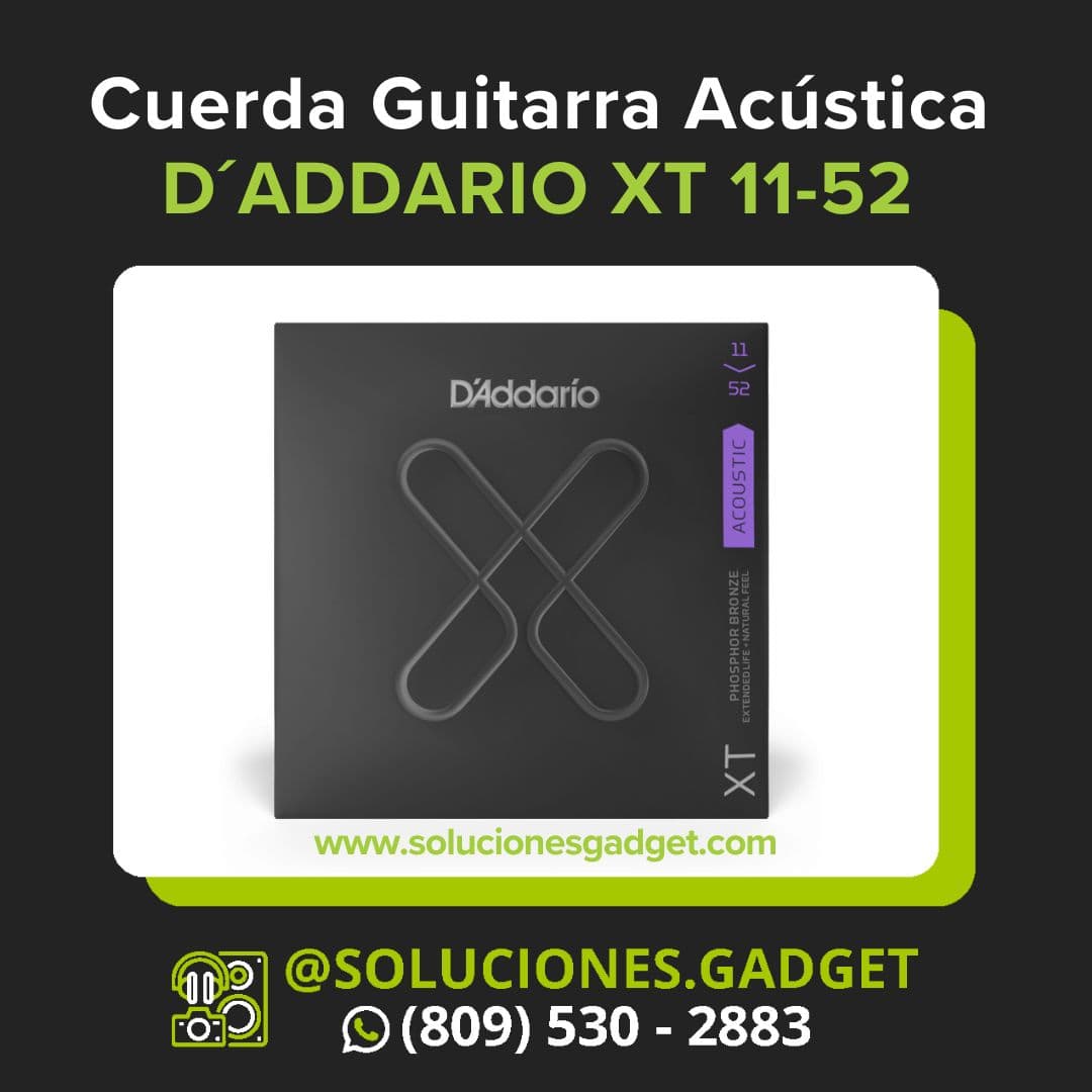 D'Addario XT Phosphor Bronze — Cuerdas Recubiertas Light para Guitarra Acústica