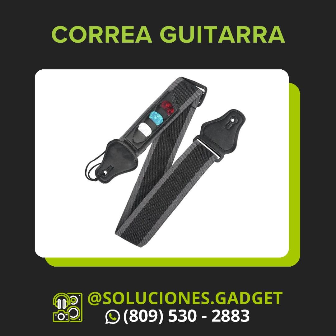 Correa de Guitarra Ajustable — Nylon Resistente para Guitarra