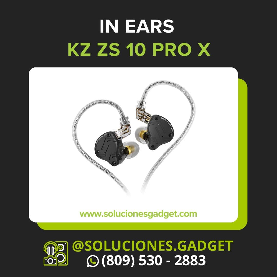 KZ ZS10 Pro X — In-Ear Monitor Híbrido 4BA+1DD de Alta Resolución