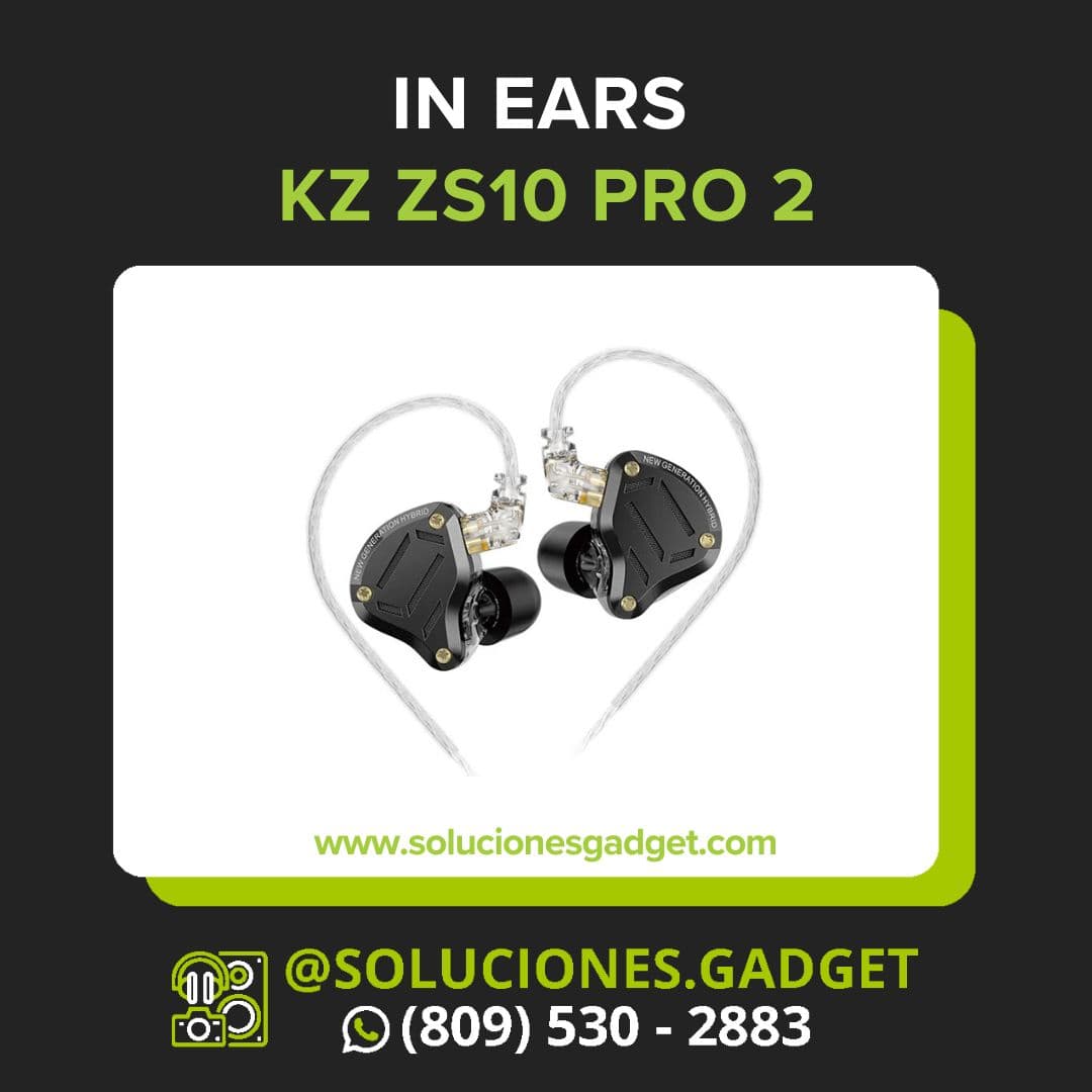 KZ ZS10 Pro 2 — In-Ear Monitor Híbrido 4BA+1DD Segunda Generación