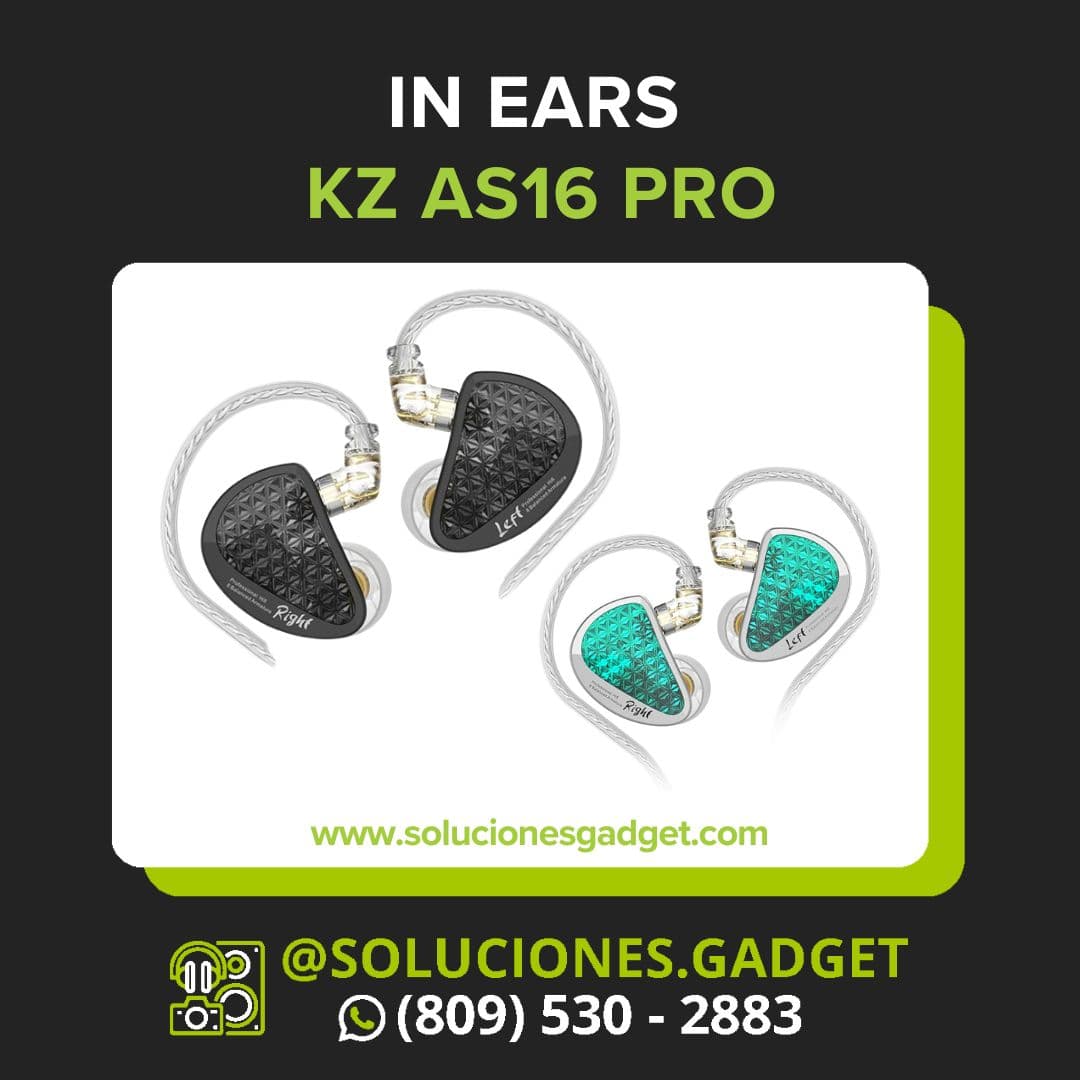 KZ AS16 Pro — In-Ear Monitor de 8 Armaduras Balanceadas por Oído