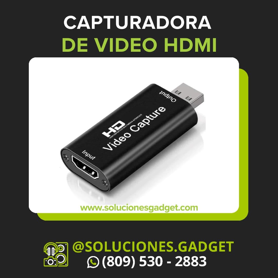 Capturadora de Video HDMI USB — Transmite y Graba en HD desde Cualquier Fuente