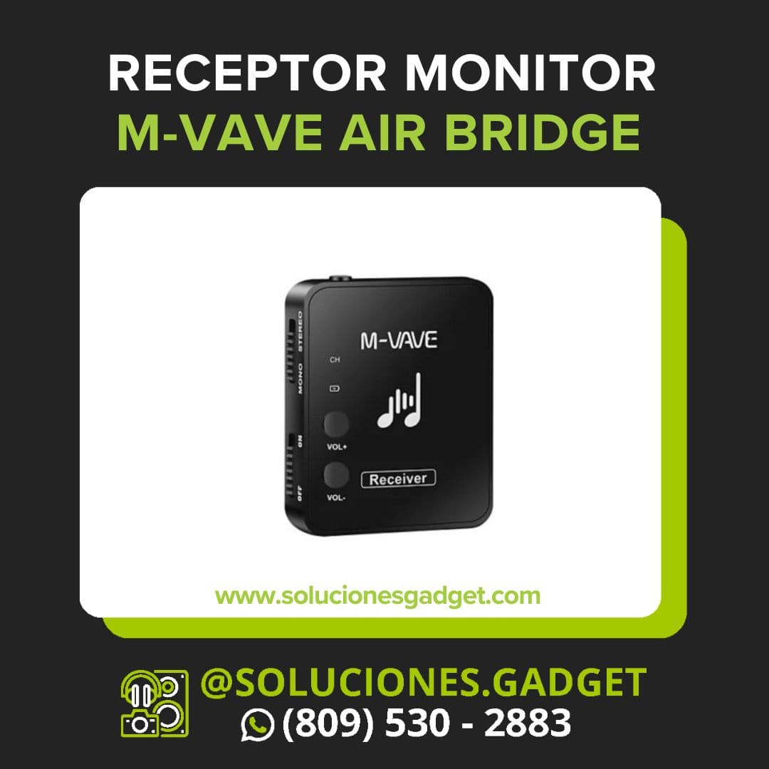 Receptor Inalámbrico M-VAVE Air Bridge WP-9 para Monitoreo In-Ear