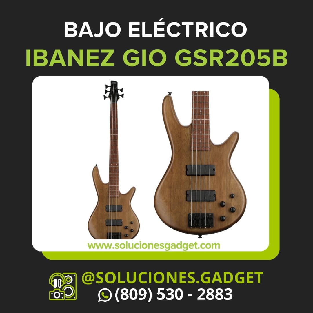 Bajo Eléctrico Ibanez GIO GSR205B | Bajo de 5 Cuerdas para Músicos e Iglesias